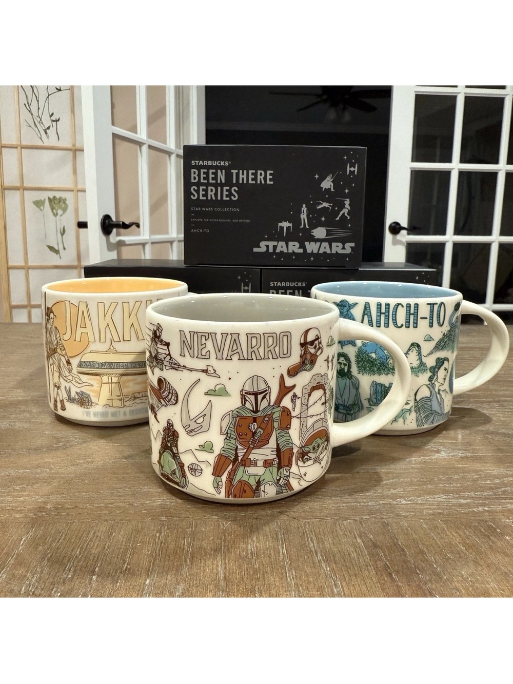 STAR WARS STARBUCKS Disney Been There Series Nevarro, Jakku, Ahch-to coffee mugs